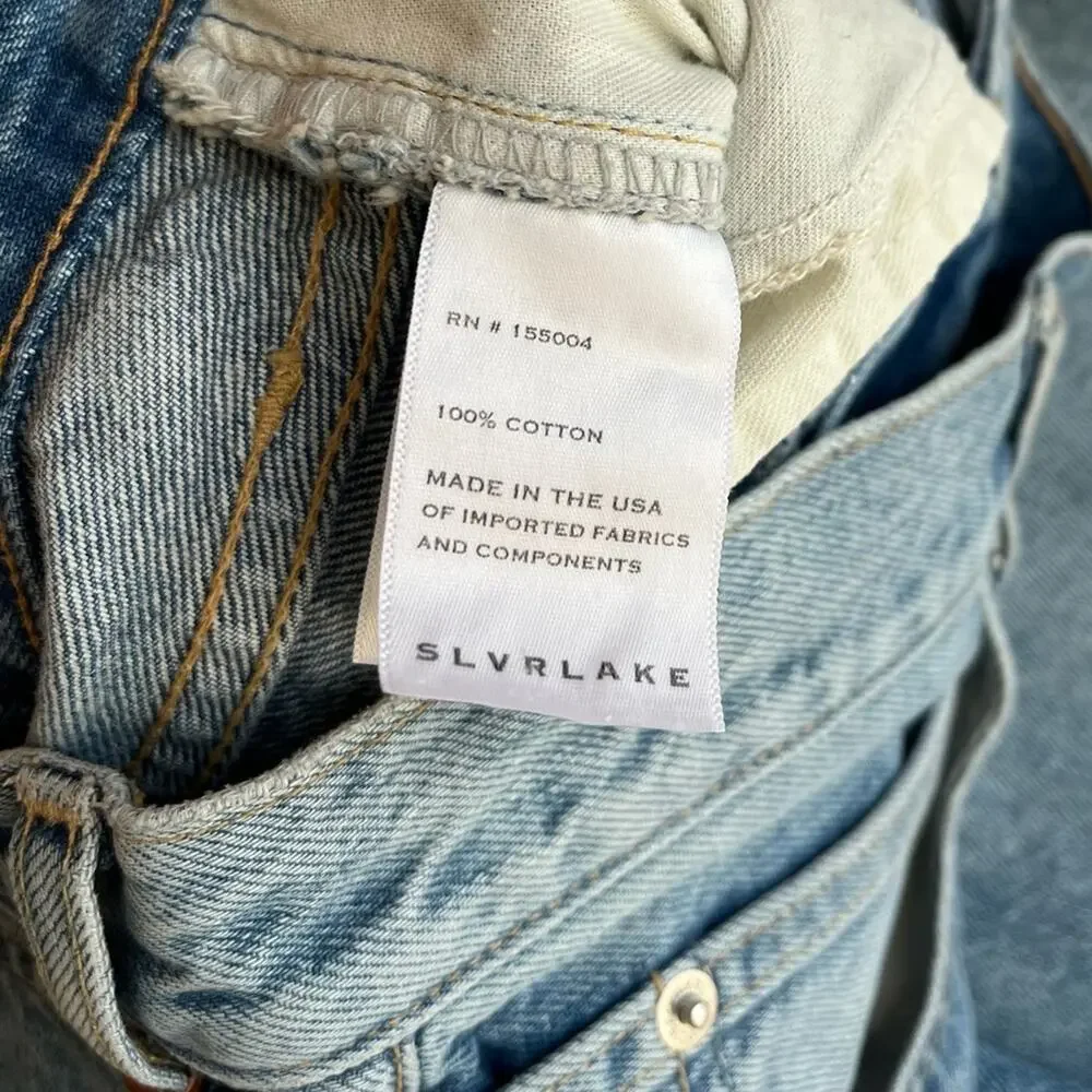 SLVRLAKE Dakota High Rise Relaxed Cut Off Denim Shorts - Picture 7 of 11